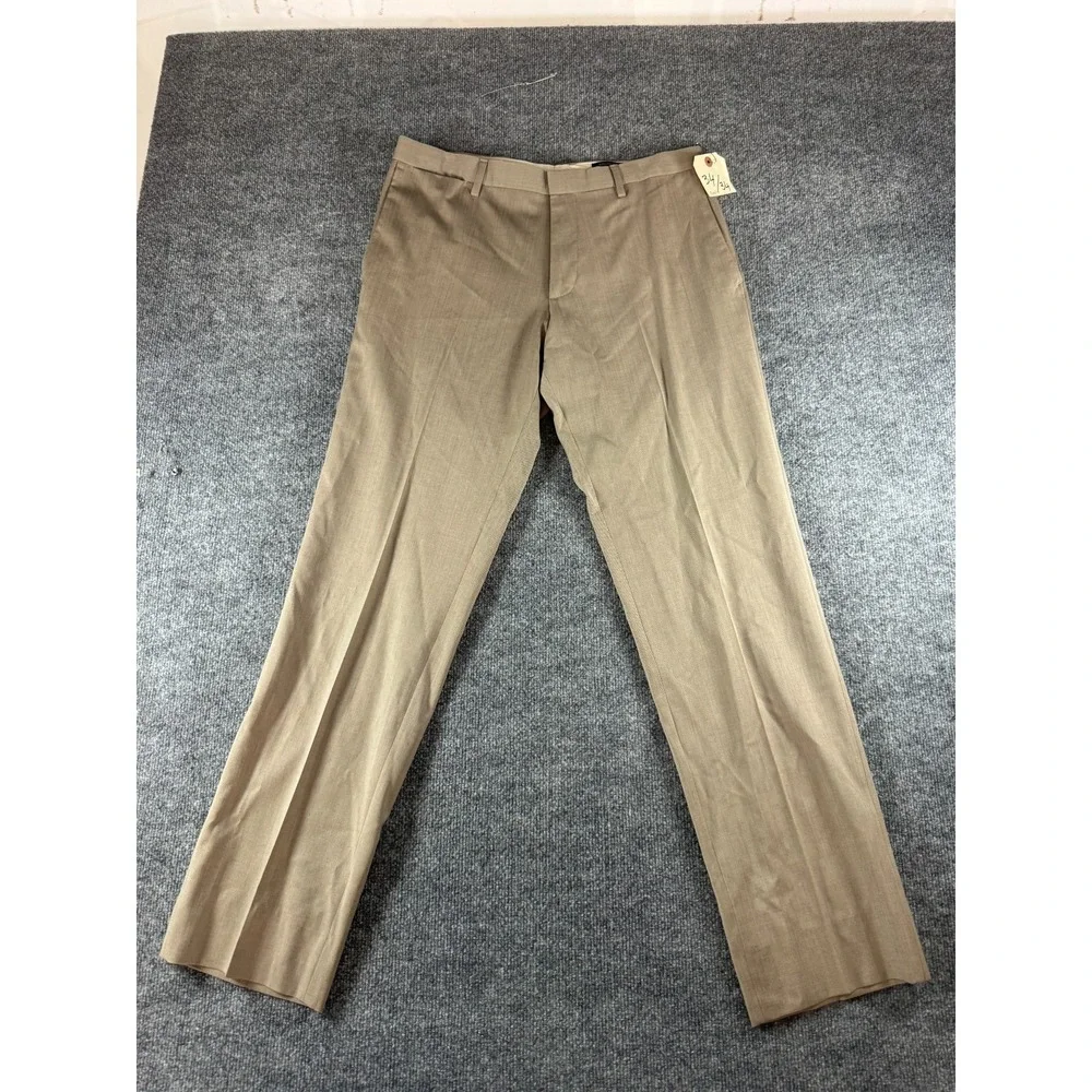 Banana Republic Dress Pants Mens 34x34 Brown Wool Modern Slim Fit Office Career